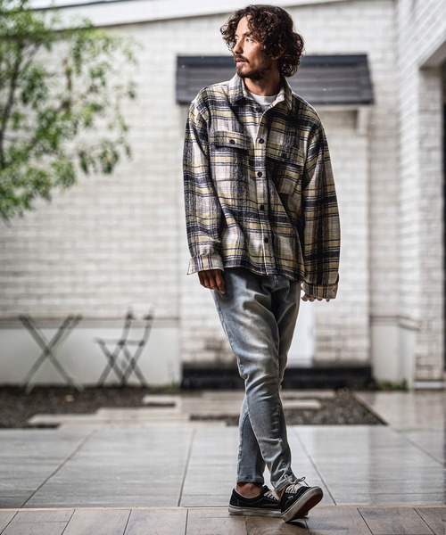 CAMBIO（カンビオ）の「mj11683- チェックCPOシャツジャケット(BP-BFA0136)（その他アウター・メンズ・ホワイト/イエロー/ピンク・L/M/S）」の8枚目の写真