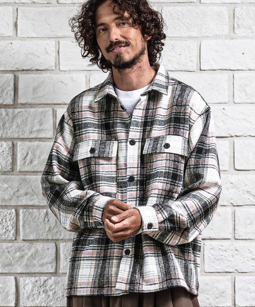 CAMBIO（カンビオ）の「mj11683- チェックCPOシャツジャケット(BP-BFA0136)（その他アウター・メンズ・ホワイト/イエロー/ピンク・L/M/S）」の9枚目の写真
