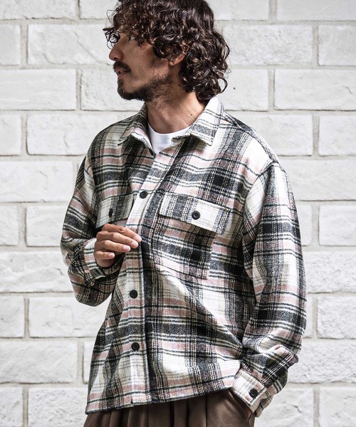 CAMBIO（カンビオ）の「mj11683- チェックCPOシャツジャケット(BP-BFA0136)（その他アウター・メンズ・ホワイト/イエロー/ピンク・L/M/S）」の10枚目の写真