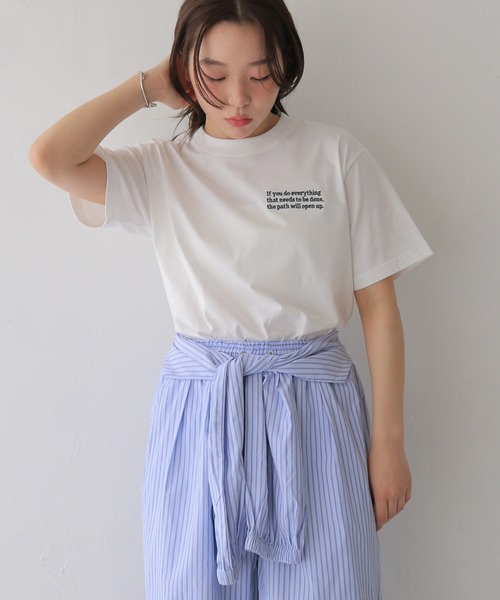 cheriella(シェリエラ)の「【cheriella】ワンポイントロゴ刺繍Tシャツ ONE POINT LOGO EMBROIDERY T-SHIRT(Tシャツ/カットソー・レディース・ホワイト/ホワイト系その他/ホワイト系その他2・MEDIUM)」の15枚目の写真