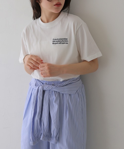 cheriella(シェリエラ)の「【cheriella】ワンポイントロゴ刺繍Tシャツ ONE POINT LOGO EMBROIDERY T-SHIRT(Tシャツ/カットソー・レディース・ホワイト/ホワイト系その他/ホワイト系その他2・MEDIUM)」の14枚目の写真