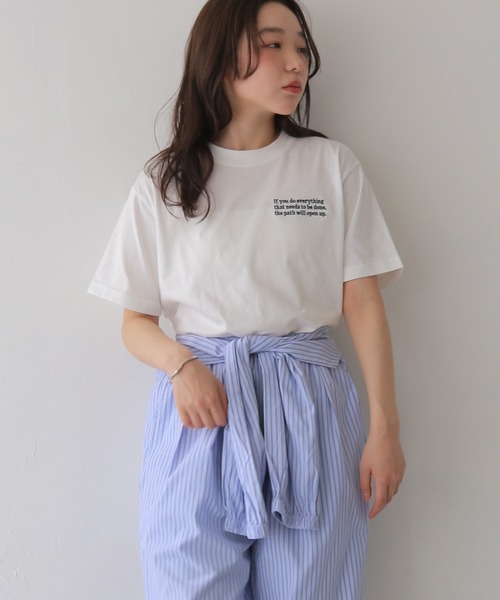 cheriella(シェリエラ)の「【cheriella】ワンポイントロゴ刺繍Tシャツ ONE POINT LOGO EMBROIDERY T-SHIRT(Tシャツ/カットソー・レディース・ホワイト/ホワイト系その他/ホワイト系その他2・MEDIUM)」の18枚目の写真