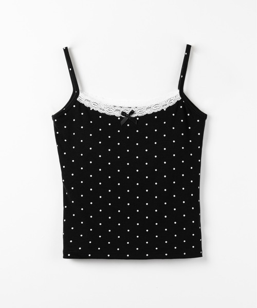 me+em select（ミームセレクト）の「【 ３color 】ミニリボンドットレースキャミソール ／ mini ribbon dot lace camisole（キャミソール・レディース・ブラック/グレー/ホワイト・FREE）」の17枚目の写真