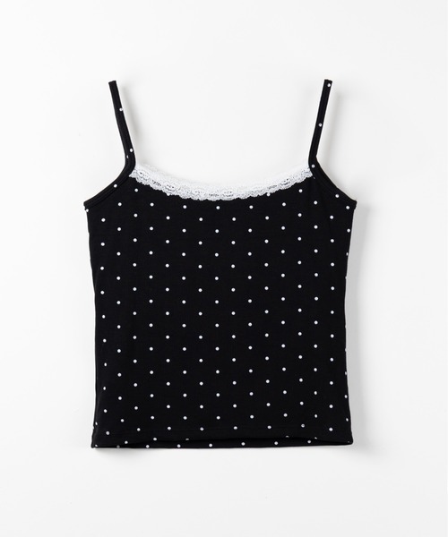me+em select（ミームセレクト）の「【 ３color 】ミニリボンドットレースキャミソール ／ mini ribbon dot lace camisole（キャミソール・レディース・ブラック/グレー/ホワイト・FREE）」の18枚目の写真