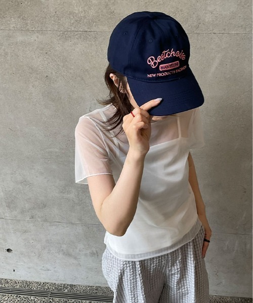 kirakiraShop(キラキラショップ)の「【2点セット】キャミソール付き シアー 半袖 トップス(Tシャツ/カットソー・レディース・ブラック/ホワイト/グレー・FREE)」の22枚目の写真