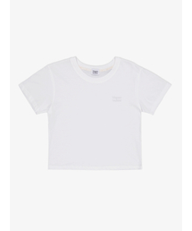 Glitter Crop Basic Tee (White)