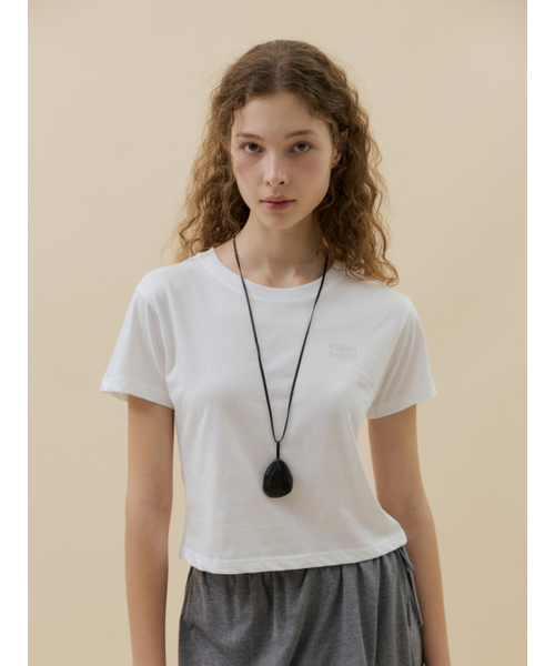 MAGNET ARCHIVE(マグネット アーカイブ)の「Glitter Crop Basic Tee (White)(Tシャツ/カットソー・レディース・その他・FREE)」の2枚目の写真