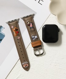 emonique（エモニーク）の「PUレザー 犬柄 アップルウォッチバンド Apple Watch バンド【38mm/40mm/41mm 対応】（デジタル腕時計）」