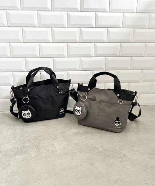 HAPPY FACE（ハッピーフェイス）の「EMMAポーチ付き２WAYショルダー　BK（ショルダーバッグ・レディース・ブラック・ONE SIZE）」の5枚目の写真