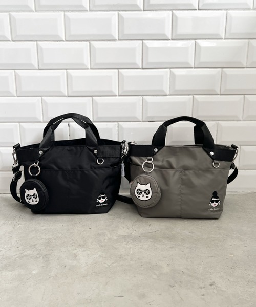 HAPPY FACE（ハッピーフェイス）の「EMMAポーチ付き２WAYショルダー　BK（ショルダーバッグ・レディース・ブラック・ONE SIZE）」の6枚目の写真