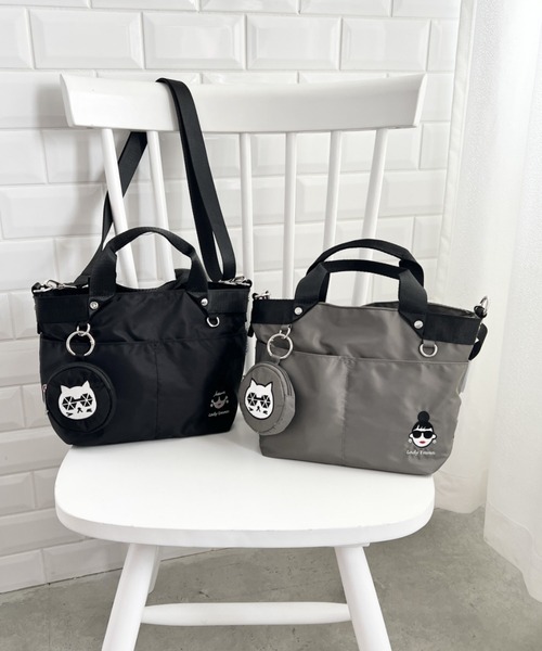 HAPPY FACE（ハッピーフェイス）の「EMMAポーチ付き２WAYショルダー　BK（ショルダーバッグ・レディース・ブラック・ONE SIZE）」の7枚目の写真