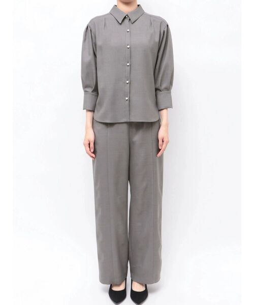 TONAL（トーナル）の「マルチセットパールタックスリーブブラウス（シャツ/ブラウス・レディース・ベージュ/グレー/ネイビー/ピンク/ブラウン・MEDIUM）」の18枚目の写真