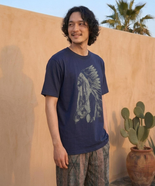 ZIP FIVE(ジップファイブ)の「エスニック Tシャツ インディアン ネイティブ アメカジ(Tシャツ/カットソー・メンズ・ネイビー系/グレー/スミクロ/ホワイト・X-LARGE/MEDIUM)」の4枚目の写真