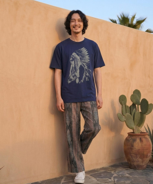 ZIP FIVE(ジップファイブ)の「エスニック Tシャツ インディアン ネイティブ アメカジ(Tシャツ/カットソー・メンズ・ネイビー系/グレー/スミクロ/ホワイト・X-LARGE/MEDIUM)」の6枚目の写真