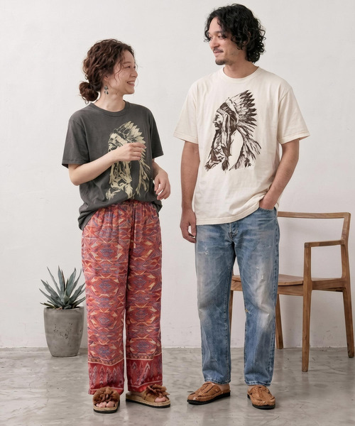 ZIP FIVE(ジップファイブ)の「エスニック Tシャツ インディアン ネイティブ アメカジ(Tシャツ/カットソー・メンズ・ネイビー系/グレー/スミクロ/ホワイト・X-LARGE/MEDIUM)」の9枚目の写真