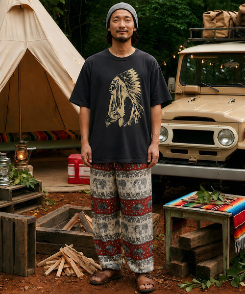ZIP FIVE(ジップファイブ)の「エスニック Tシャツ インディアン ネイティブ アメカジ(Tシャツ/カットソー・メンズ・ネイビー系/グレー/スミクロ/ホワイト・X-LARGE/MEDIUM)」の10枚目の写真