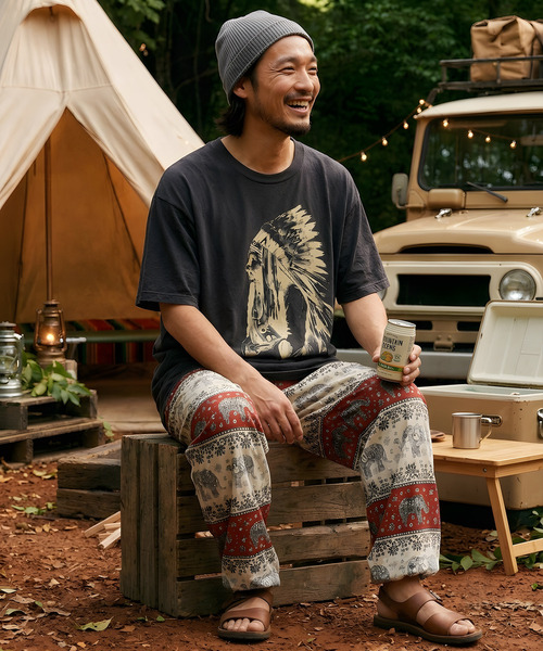 ZIP FIVE(ジップファイブ)の「エスニック Tシャツ インディアン ネイティブ アメカジ(Tシャツ/カットソー・メンズ・ネイビー系/グレー/スミクロ/ホワイト・X-LARGE/MEDIUM)」の11枚目の写真