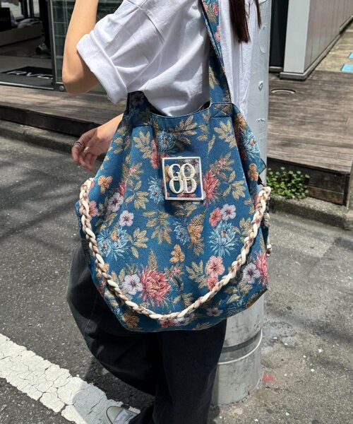 SOUNDSGOOOOD(サウンズグッド)の「【SOUNDS GOOOOD】ゴブラン柄トートバッグ(トートバッグ・メンズ・ブルー/ベージュ・ONE SIZE)」の11枚目の写真