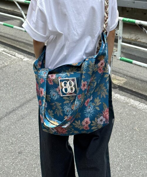 SOUNDSGOOOOD(サウンズグッド)の「【SOUNDS GOOOOD】ゴブラン柄トートバッグ(トートバッグ・メンズ・ブルー/ベージュ・ONE SIZE)」の12枚目の写真