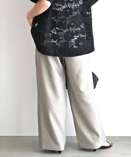 le.coeur blanc(ルクールブラン)の「【日本製】マリンタックパンツ(その他パンツ・レディース・ベージュ系その他2/ネイビー/ブラウン系その他2・36/38)」の8枚目の写真