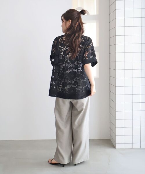 le.coeur blanc(ルクールブラン)の「【日本製】マリンタックパンツ(その他パンツ・レディース・ベージュ系その他2/ネイビー/ブラウン系その他2・36/38)」の14枚目の写真
