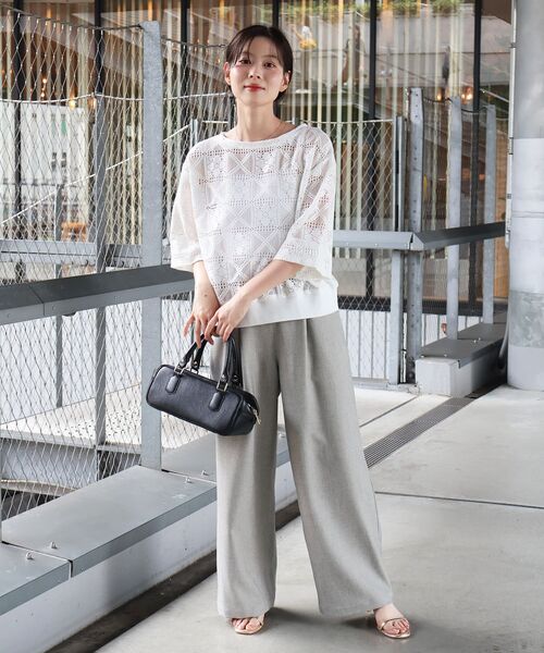 le.coeur blanc(ルクールブラン)の「【日本製】マリンタックパンツ(その他パンツ・レディース・ベージュ系その他2/ネイビー/ブラウン系その他2・36/38)」の19枚目の写真