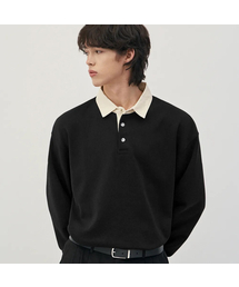 WORK ON BODY OFF（ワークオンボディオフ）の「コットンセミオーバーフィットピケTシャツ[ブラック]（ポロシャツ）」