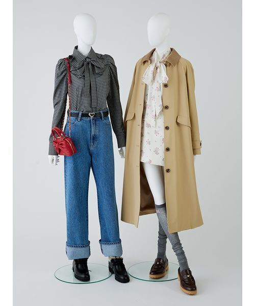 FURFUR（ファーファー）の「ボウタイフリルブラウス（シャツ/ブラウス・レディース・ブルー/ブラック/ライトピンク・F）」の8枚目の写真