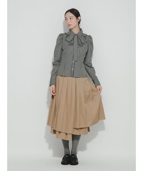FURFUR（ファーファー）の「ボウタイフリルブラウス（シャツ/ブラウス・レディース・ブルー/ブラック/ライトピンク・F）」の15枚目の写真