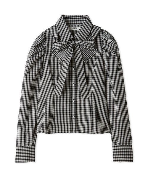 FURFUR（ファーファー）の「ボウタイフリルブラウス（シャツ/ブラウス・レディース・ブルー/ブラック/ライトピンク・F）」の17枚目の写真