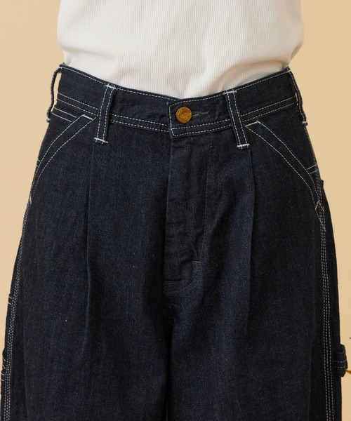 Lee(リー)の「ARCH PAINTER/アーチペインターデニムパンツ DUNGAREES【セットアップ対応】(デニムパンツ・レディース・ストライプ/ダークインディゴブルー/インディゴブルー・X-SMALL/MEDIUM/SMALL)」の9枚目の写真