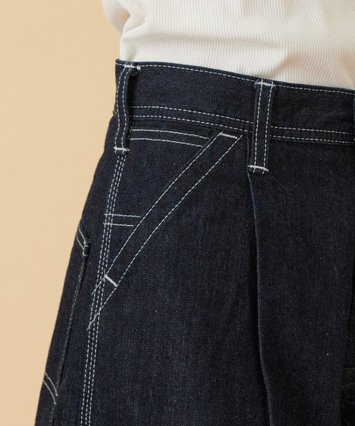 Lee(リー)の「ARCH PAINTER/アーチペインターデニムパンツ DUNGAREES【セットアップ対応】(デニムパンツ・レディース・ストライプ/ダークインディゴブルー/インディゴブルー・X-SMALL/MEDIUM/SMALL)」の11枚目の写真