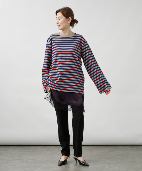 Le Minor（ルミノア）の「Le minor ルミノア Coqette ロングスリーブ 18JG19604（Tシャツ/カットソー・レディース・グレー/ブラウン・SMALL/X-SMALL）」の17枚目の写真