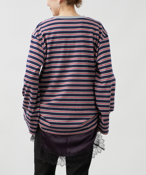 Le Minor（ルミノア）の「Le minor ルミノア Coqette ロングスリーブ 18JG19604（Tシャツ/カットソー・レディース・グレー/ブラウン・SMALL/X-SMALL）」の21枚目の写真