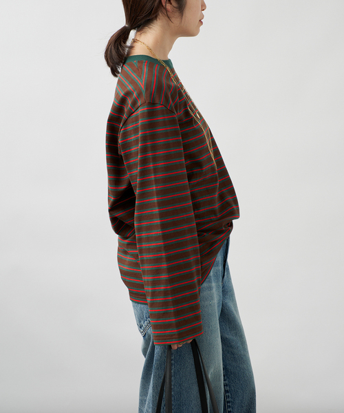 Le Minor（ルミノア）の「Le minor ルミノア Coqette ロングスリーブ 18JG19604（Tシャツ/カットソー・レディース・グレー/ブラウン・SMALL/X-SMALL）」の4枚目の写真