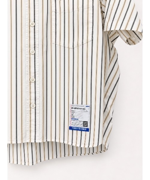 THE TOKYO(ザトウキョウ)の「【in・stru(men-tal)./インストールメンタル】I17SH122 COTTON HIGH DENSITY STRIPE SS SHIRTS /Maison MIHARAYASUHIRO/メゾンミハラヤスヒロ(シャツ/ブラウス・メンズ・ライトブルー/ホワイト・44/46)」の6枚目の写真