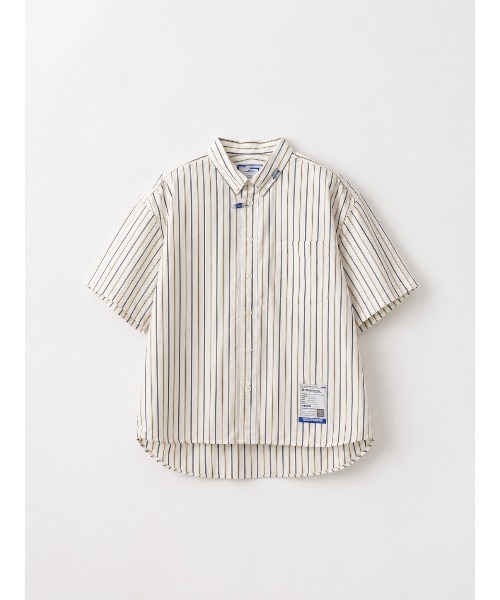 THE TOKYO(ザトウキョウ)の「【in・stru(men-tal)./インストールメンタル】I17SH122 COTTON HIGH DENSITY STRIPE SS SHIRTS /Maison MIHARAYASUHIRO/メゾンミハラヤスヒロ(シャツ/ブラウス・メンズ・ライトブルー/ホワイト・44/46)」の4枚目の写真