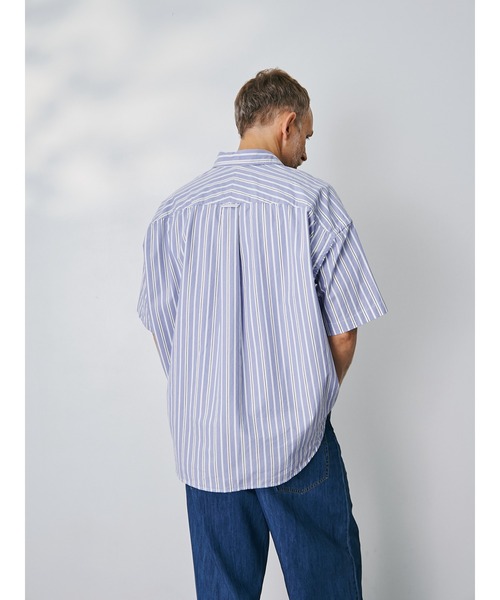 THE TOKYO(ザトウキョウ)の「【in・stru(men-tal)./インストールメンタル】I17SH122 COTTON HIGH DENSITY STRIPE SS SHIRTS /Maison MIHARAYASUHIRO/メゾンミハラヤスヒロ(シャツ/ブラウス・メンズ・ライトブルー/ホワイト・44/46)」の11枚目の写真