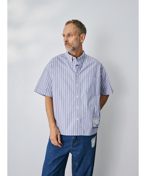 THE TOKYO(ザトウキョウ)の「【in・stru(men-tal)./インストールメンタル】I17SH122 COTTON HIGH DENSITY STRIPE SS SHIRTS /Maison MIHARAYASUHIRO/メゾンミハラヤスヒロ(シャツ/ブラウス・メンズ・ライトブルー/ホワイト・44/46)」の12枚目の写真