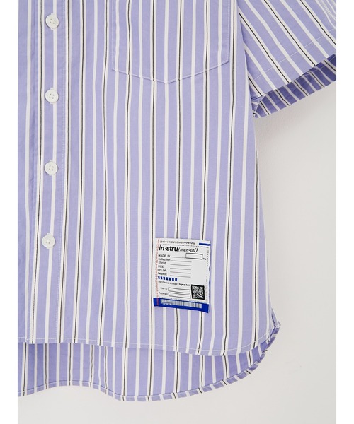 THE TOKYO(ザトウキョウ)の「【in・stru(men-tal)./インストールメンタル】I17SH122 COTTON HIGH DENSITY STRIPE SS SHIRTS /Maison MIHARAYASUHIRO/メゾンミハラヤスヒロ(シャツ/ブラウス・メンズ・ライトブルー/ホワイト・44/46)」の15枚目の写真