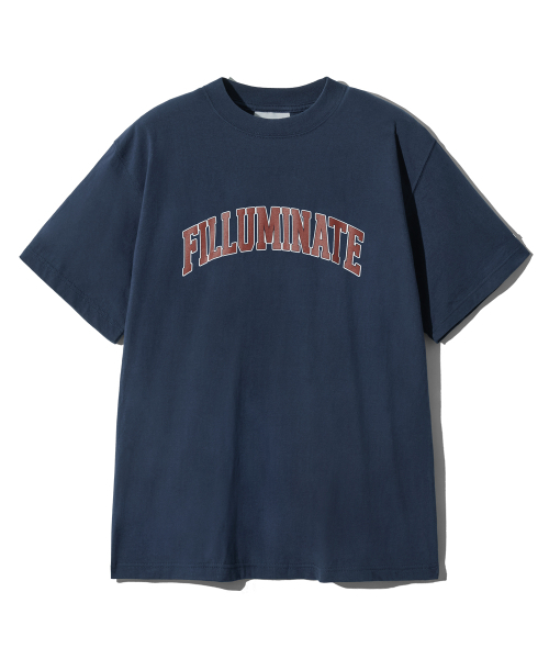 F.ILLUMINATE(フィルミネイト)の「ツートンアーチロゴTシャツ-ネイビー(Tシャツ/カットソー・レディース・その他・SMALL/MEDIUM/LARGE)」の1枚目の写真