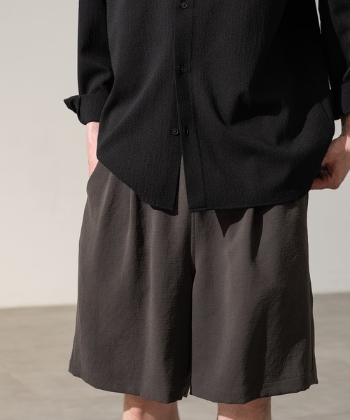 CITY TOKYO(シティトウキョウ)の「【CITY TOKYO/シティートーキョー】Multi-flex ワイドショーツ(その他パンツ・メンズ・ダークブラウン/ブラック・1/2)」の2枚目の写真