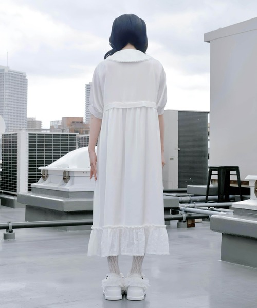 Whinny(ホワイニー)の「Whinny/【2026夏新作♪】メレンゲしゅがーわんぴっぴ(ワンピース・レディース・ブラック/ホワイト/サックスブルー・FREE)」の12枚目の写真