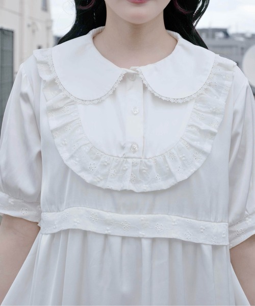 Whinny(ホワイニー)の「Whinny/【2026夏新作♪】メレンゲしゅがーわんぴっぴ(ワンピース・レディース・ブラック/ホワイト/サックスブルー・FREE)」の13枚目の写真