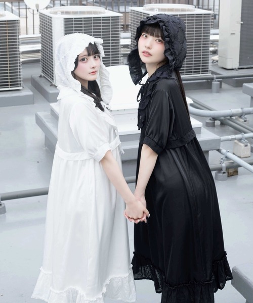 Whinny(ホワイニー)の「Whinny/【2026夏新作♪】メレンゲしゅがーわんぴっぴ(ワンピース・レディース・ブラック/ホワイト/サックスブルー・FREE)」の22枚目の写真