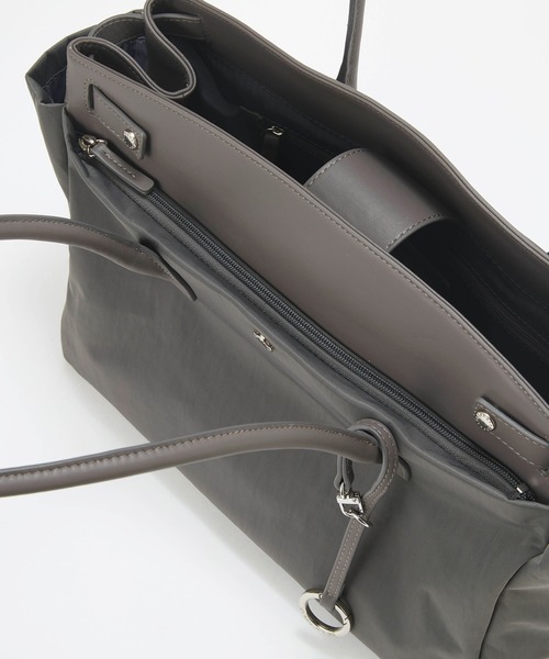 Breath TOPKAPI(ブレストプカピ)の「【Breath TOPKAPI】NEST ネスト リンクルナイロン A4 トートバッグ / 肩掛け / 撥水(トートバッグ・レディース・ブラック/グレー・FREE)」の12枚目の写真