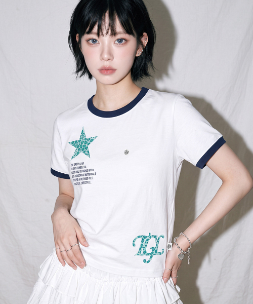 THE GREEN LAB（ザグリーンラボ）の「STARリング半袖Tシャツ [メランジグレー]（Tシャツ/カットソー・レディース・その他・FREE）」の20枚目の写真