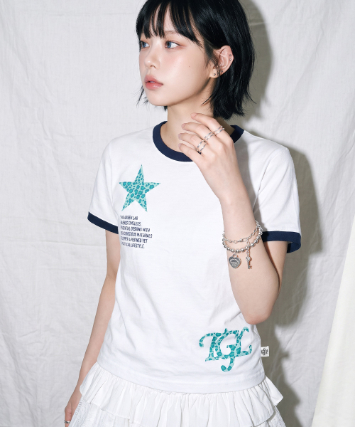 THE GREEN LAB（ザグリーンラボ）の「STARリング半袖Tシャツ [メランジグレー]（Tシャツ/カットソー・レディース・その他・FREE）」の21枚目の写真