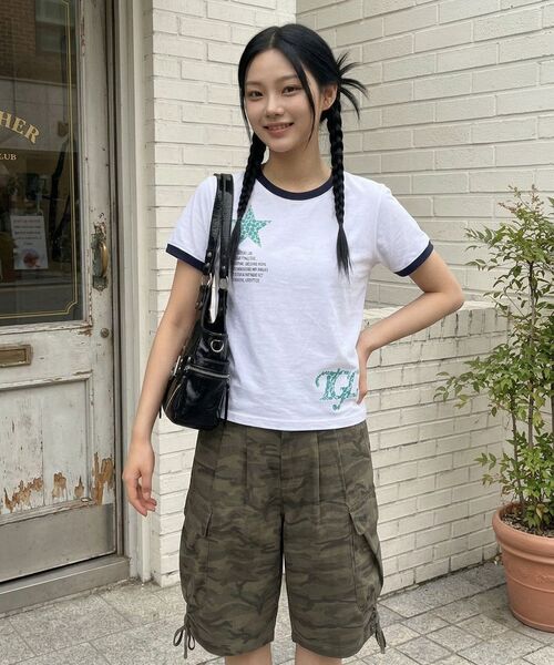 THE GREEN LAB（ザグリーンラボ）の「STARリング半袖Tシャツ [メランジグレー]（Tシャツ/カットソー・レディース・その他・FREE）」の2枚目の写真