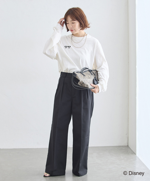 JANE SMITH/ジェーンスミス / MICKEY&MINNIE FACE L/S Tシャツ（T